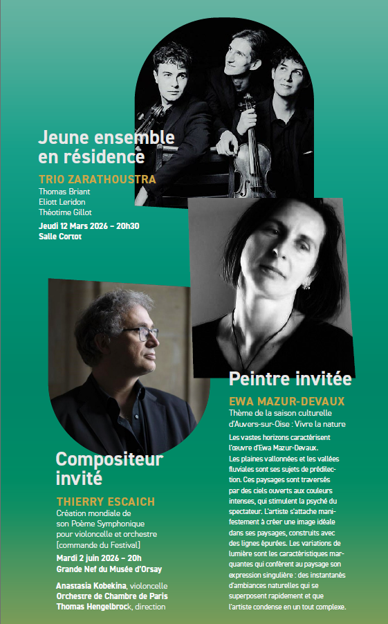Poster for the 2026 residences of the Festival d'Auvers-sur-Oise